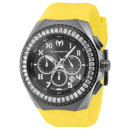 Technomarine Men's Watch - Manta Ocean Chrono Gunmetal Dial Yellow Strap | TM-221039 ,