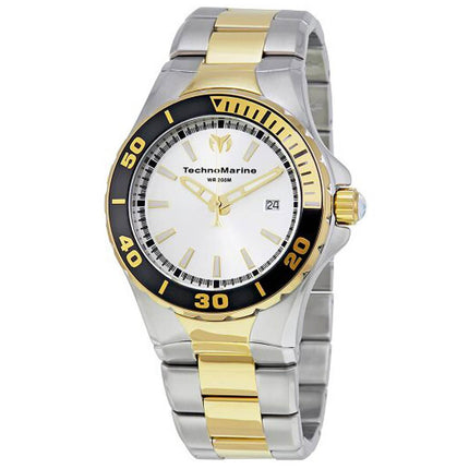 Technomarine Men's Watch - Sea Manta Silver Tone Dial Two Tone Bracelet | TM-215004 ,