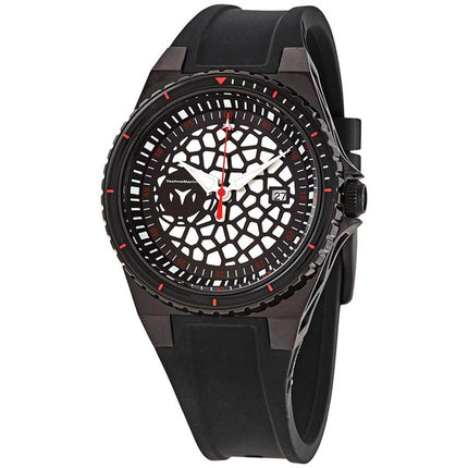 Technomarine Men's Watch - TechnoCell Silver Tone and Black Dial Strap | TM-318061 ,
