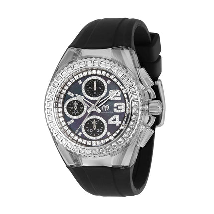 Technomarine Unisex Watch - Cruise Quartz Chronograph Black MOP Dial Strap | TM-121054 ,