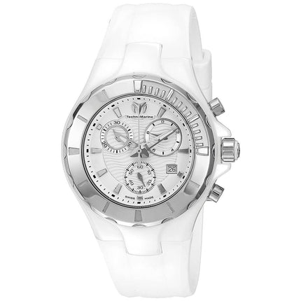 Technomarine Women's Chrono Watch - Cruise White Dial Ceramic Bracelet | TM-110030C ,
