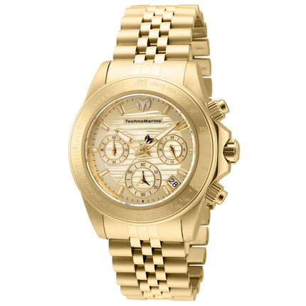 Technomarine Women's Chrono Watch - Manta Ray Quartz Gold Dial Bracelet | TM-219029 ,
