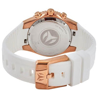 Technomarine Women's Chrono Watch - Sea Manta Black Dial White Strap | TM-218042 ,