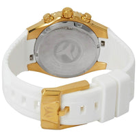 Technomarine Women's Chrono Watch - Sea Manta Charcoal Dial White Strap | TM-218038 ,