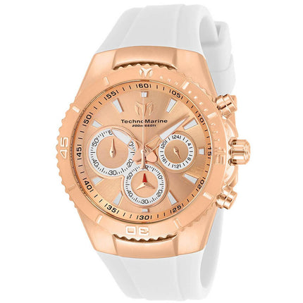 Technomarine Women's Chrono Watch - Sea Manta Rose Gold Tone Dial Strap | TM-218041 ,