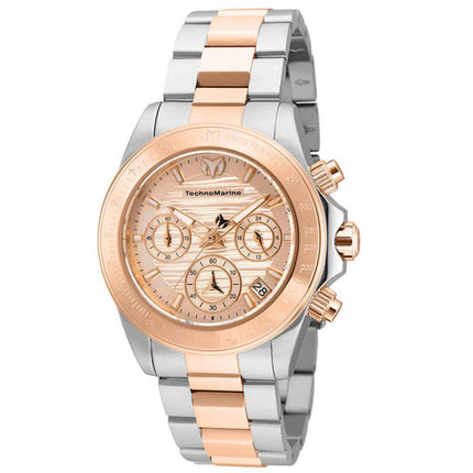 Technomarine Women's Chronograph Watch - Manta Ray Rose Gold Dial Bracelet | TM-219016 ,