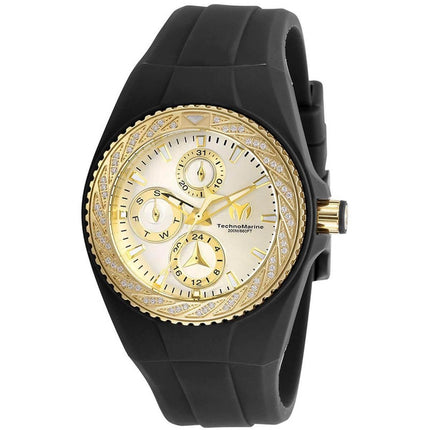 Technomarine Women's Quartz Watch - Cruise Glitz Silver Tone Dial Strap | TM-118114 ,