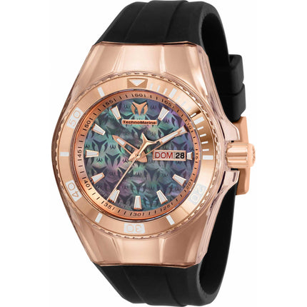 Technomarine Women's Quartz Watch - Cruise Monogram Black Rubber Strap | TM-115327 ,