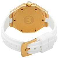 Technomarine Women's Quartz Watch - Cruise Sea Gold Tone Dial White Strap | TM-118005 ,