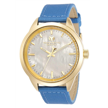 Technomarine Women's Quartz Watch - MoonSun MOP Dial Blue Nylon Strap | TM-820001 ,
