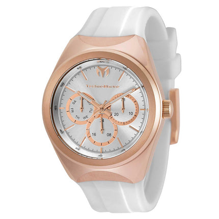 Technomarine Women's Quartz Watch - MoonSun Silver and Rose Gold Tone Dial | TM-820020 ,
