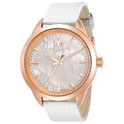 Technomarine Women's Quartz Watch - MoonSun White MOP Dial Nylon Strap | TM-820002 ,