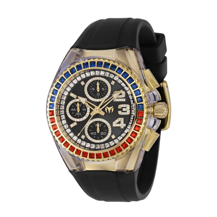 Technomarine Women's Watch - Cruise Glitz Chrono Black Strap Steel Case | TM-121047 ,