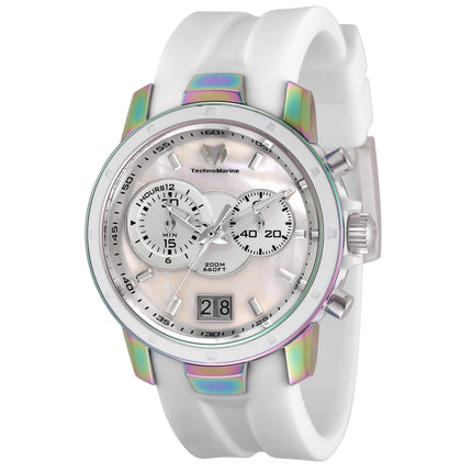 Technomarine Women's Watch - UF6 Chrono Silver and White MOP Dial Strap | TM-615021 ,