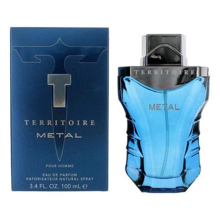 Territoire Metal by YZY, 3.4 oz Eau De Parfum Spray for Men ,
