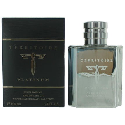 Territoire Platinum by YZY, 3.4 oz Eau De Parfum Spray for Men ,