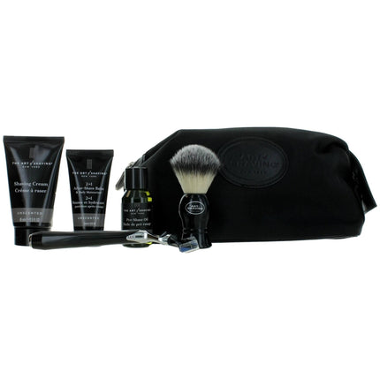 The Art Of Shaving Men's 6 Piece Shaving Kit - Unscented with Pouch ,