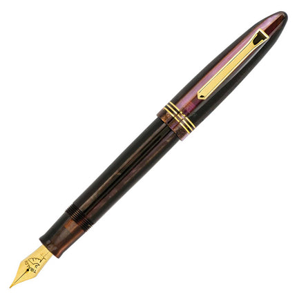 Tibaldi Fountain Pen - Bononia Zany Brown Barrel with Gold Trim ,