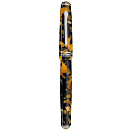 Tibaldi Fountain Pen - N.60 Amber Yellow Resin Barrel Steel Nib ,