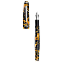 Tibaldi Fountain Pen - N.60 Amber Yellow Resin Barrel Steel Nib ,