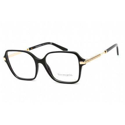 Tiffany Women's Eyeglasses - Clear Demo Lens Black Plastic Square Frame | 0TF2222 8001 ,