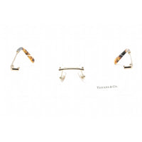 Tiffany Women's Eyeglasses - Clear Lens Pale Gold Metal Cat Eye Frame | 0TF1150 6154 ,