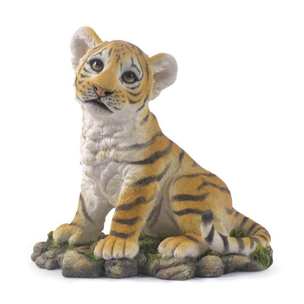 Tiger Cub Sitting Sculpture ,