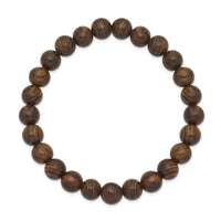 Tigerwood Bead Stretch Bracelet ,
