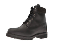 Timberland C10054 Men's Classic Premium Black Smooth Leather Lace Up Waterproof Boots, 6" High ,