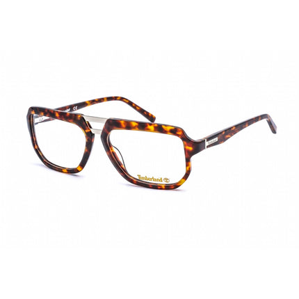 Timberland Men's Eyeglasses - Dark Havana Plastic Aviator Shape Frame | TB1646 052 ,