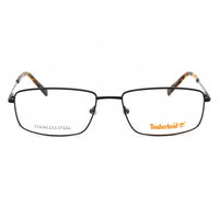 Timberland Men's Eyeglasses - Full Rim Matte Black Rectangular Frame | TB1607 002 ,