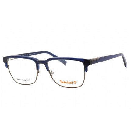 Timberland Men's Eyeglasses - Full Rim Matte Blue Rectangular Shape Frame | TB1762 091 ,