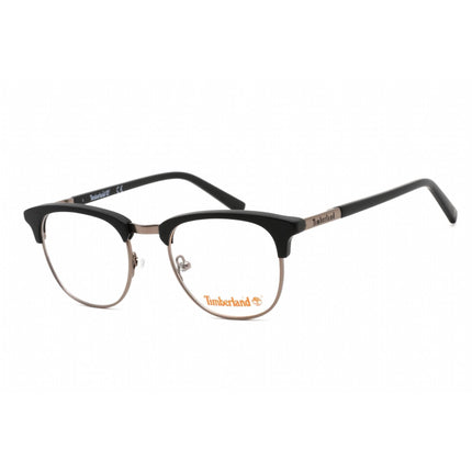 Timberland Men's Eyeglasses - Full Rim Round Matte Black Metal Frame | TB1582 002 ,