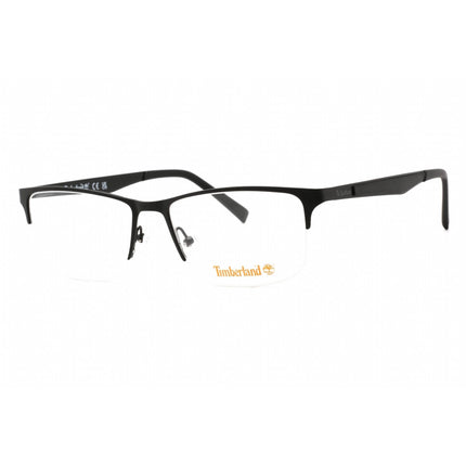 Timberland Men's Eyeglasses - Half Rim Matte Black Metal Rectangular | TB1709 002 ,