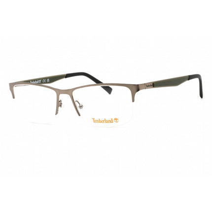Timberland Men's Eyeglasses - Half Rim Matte Gunmetal Metal Rectangular | TB1709 009 ,