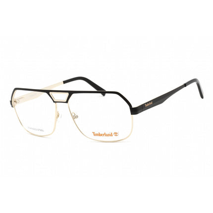 Timberland Men's Eyeglasses - Matte Black Aviator Metal Full-Rim Frame | TB1645 002 ,