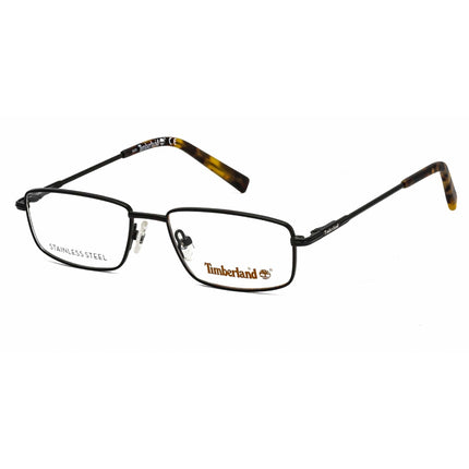 Timberland Men's Eyeglasses - Matte Black Full-Rim Rectangular Frame | TB1607 002 ,