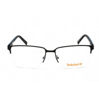 Timberland Men's Eyeglasses - Matte Black Rectangular Half-Rim Frame | TB1653 002 ,
