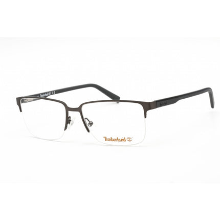 Timberland Men's Eyeglasses - Matte Gunmetal Rectangular Metal Frame | TB1653 009 ,