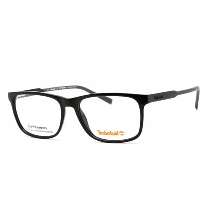 Timberland Men's Eyeglasses - Rectangular Shape Shiny Black Plastic Frame | TB1722 001 ,