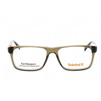 Timberland Men's Eyeglasses - Rectangular Shiny Dark Green Plastic Frame | TB1744 096 ,