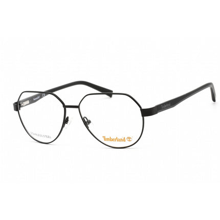 Timberland Men's Eyeglasses - Shiny Black Geometric Metal Full-Rim Frame | TB1734 001 ,