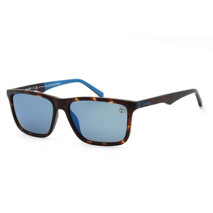 Timberland Men's Sunglasses - Blue Mirror Lens Rectangular Shape Frame | TB9174 52D ,