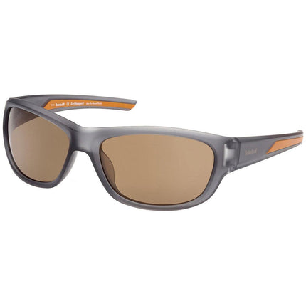 Timberland Men's Sunglasses - Brown Polarized Lens Grey Plastic Frame | TB9247 6220H ,
