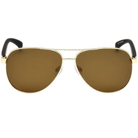 Timberland Men's Sunglasses - Brown Polarized Lens Metal Aviator Frame | TB9137 6032H ,