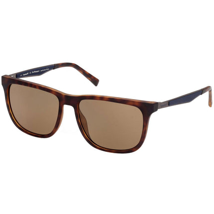 Timberland Men's Sunglasses - Dark Havana Square Frame Plastic Lens | TB9234 5852H ,