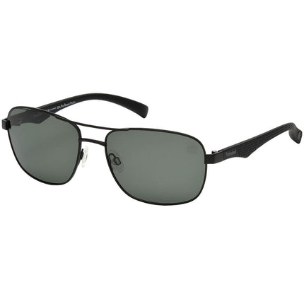 Timberland Men's Sunglasses - Green Polarized Lens Metal Aviator Frame | TB9136 5902R ,