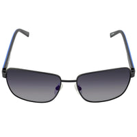 Timberland Men's Sunglasses - Matte Black and Blue Stripe with Flash | TB9196 02D ,