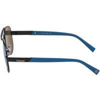 Timberland Men's Sunglasses - Matte Black Metal Frame Polarized Lens | TB9214 6102D ,