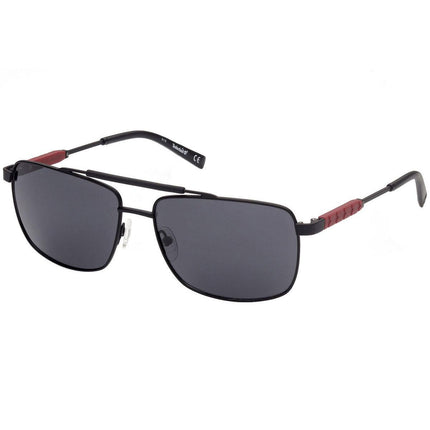 Timberland Men's Sunglasses - Matte Black Pilot Frame Smoke Grey Lens | TB9240 6102D ,